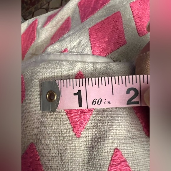 Stunning BODEN British Embroidered Pink Diamonds Tan Skirt w Pockets Skirt 8R - Picture 8 of 8